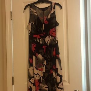 Twisted knot floral print dress by Tribal.